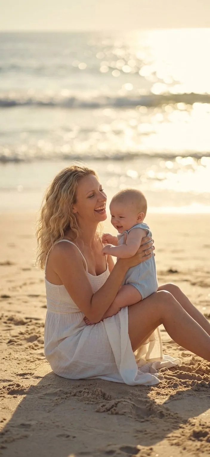 Jeune maman et son bébé sur la plage – Drainage lymphatique Vodder® et brésilien à Gujan-Mestras, Bassin d’Arcachon Jeune maman et son bébé sur la plage – Drainage lymphatique Vodder® et brésilien à Gujan-Mestras, Bassin d’Arcachon